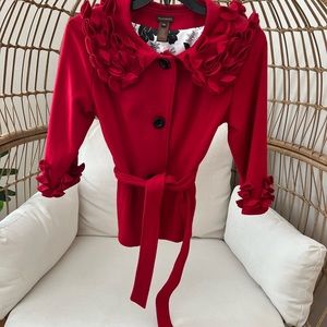 Heavy wool coat with tie